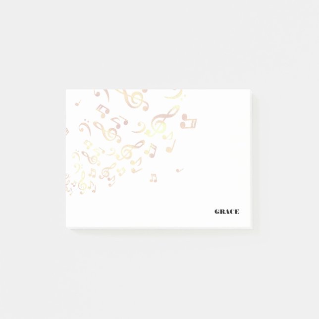 Post-it® Notes d'or de musique (Devant)