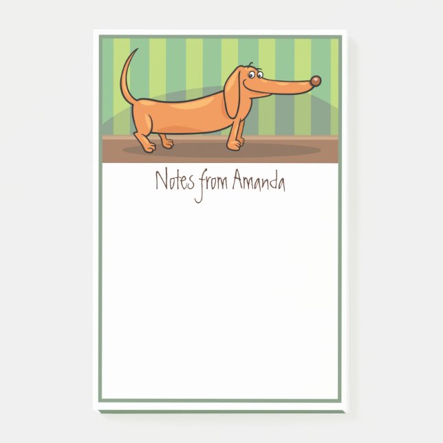 Post-It Notes Drôles de Dachshund (Devant)