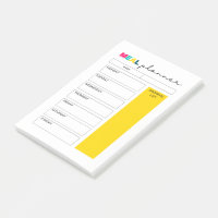 Notes du journal du planificateur de repas