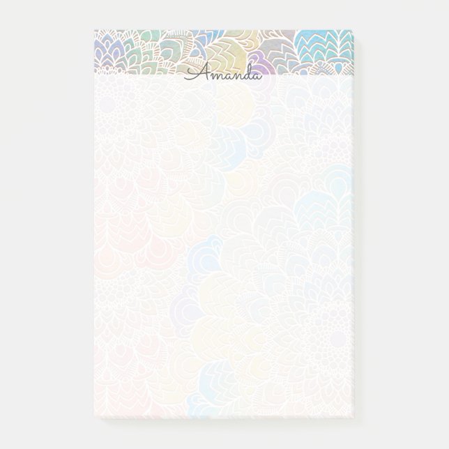 Post-it® Notes du mandala aquarelle (Devant)