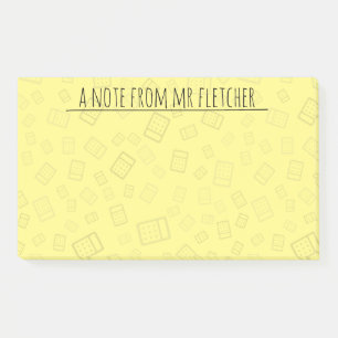 Post-it® Notes du Motif de calculateur personnalisé