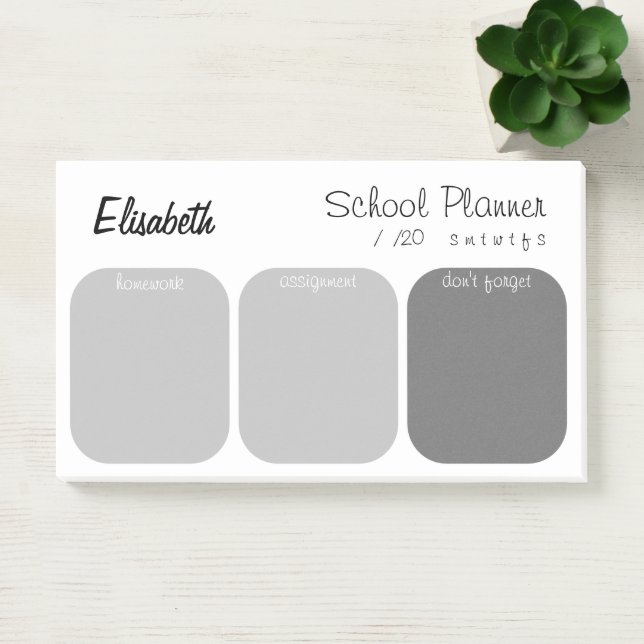 Post-it® notes du planificateur étudiant personnalisé (Bureau)