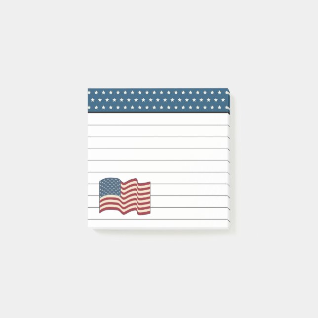 Post-it® Notes du poste de drapeau des États-Unis (Devant)