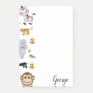 Post-it Notes Éléphant Tigre Singe