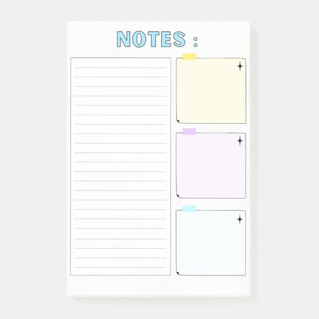 Post-it® Notes en papier couleur moderne (Devant)