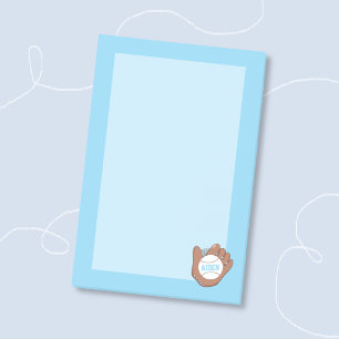 Post-It Notes Enfant Bleu Baseball et Gant