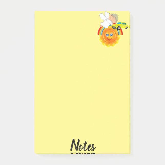 Post-it Notes Engel Sonne Auto Klebezettel (Vorderseite)