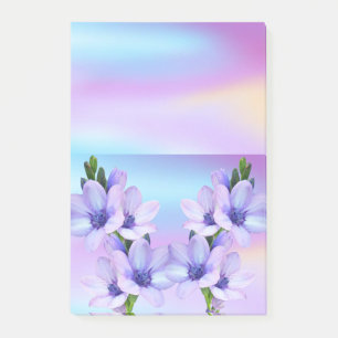 Post-it Notes Fleurs Violettes Floral