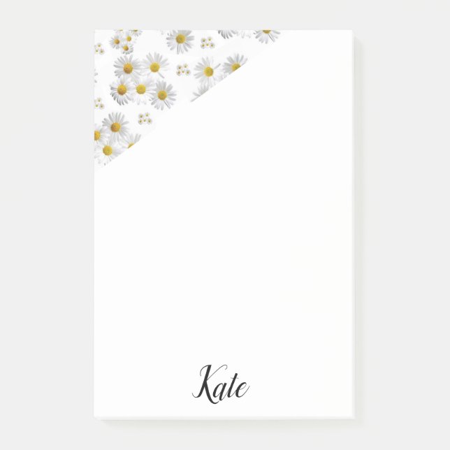 Post-it Notes Floral Blanc Daisy (Devant)