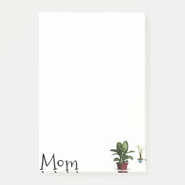 Post-it Notes Florale Pflanzen Mama Klebezettel (Vorderseite)