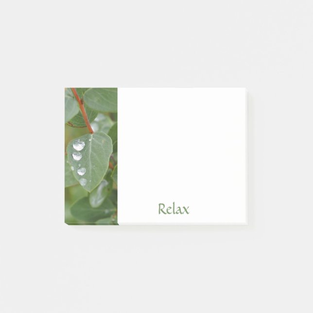 Post-It Notes Gouttes de Pluie Délicates (Devant)