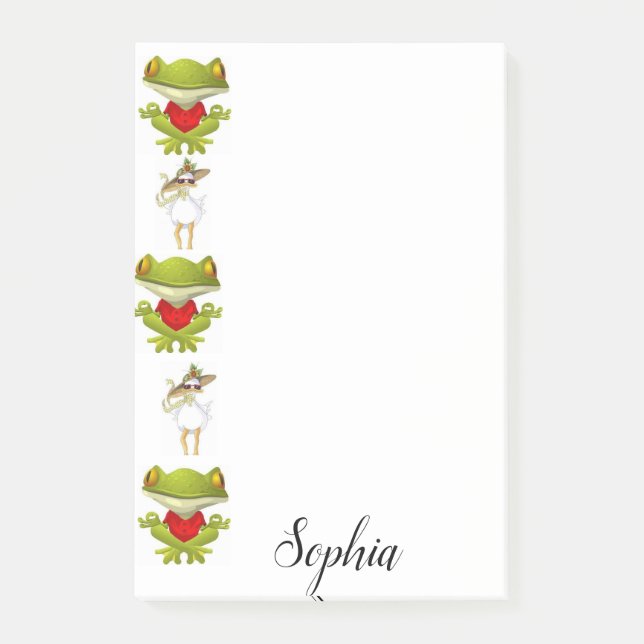 Post-it Notes Grenouilles Poulet Fraise (Devant)