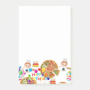 Post-it Notes Happy Birthday Pizza Post-it Klebezettel