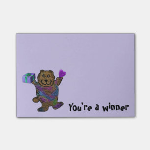 Post-it® Notes heureuses de Courrier-it® d'ours