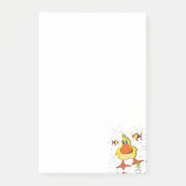 Post-it Notes Jaune Poulet Poisson (Devant)