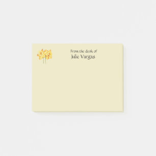 Post-it notes jaunes narcisse personnalisés