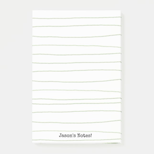 Post-it® Notes Lignes Vertes  (Devant)