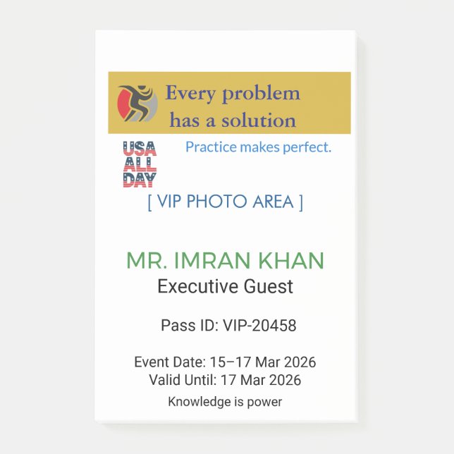 Post-it Notes | Minimalist | Custom | Elegant Klebezettel (Vorderseite)