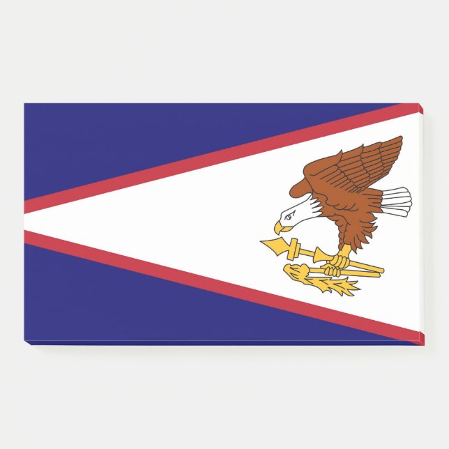 Post-it Notes mit Flagge von Amerikanisch-Samoa, U Klebezettel (Vorderseite)