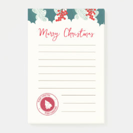 Post-It-Notes mit Weihnachts-Pflanze und Porto Post-it Klebezettel