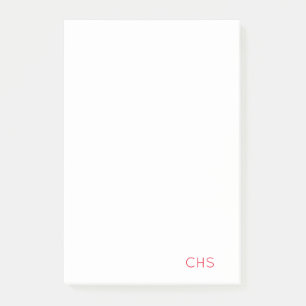 Post-it® Notes Monogrammes des initiales de l'école Esprit
