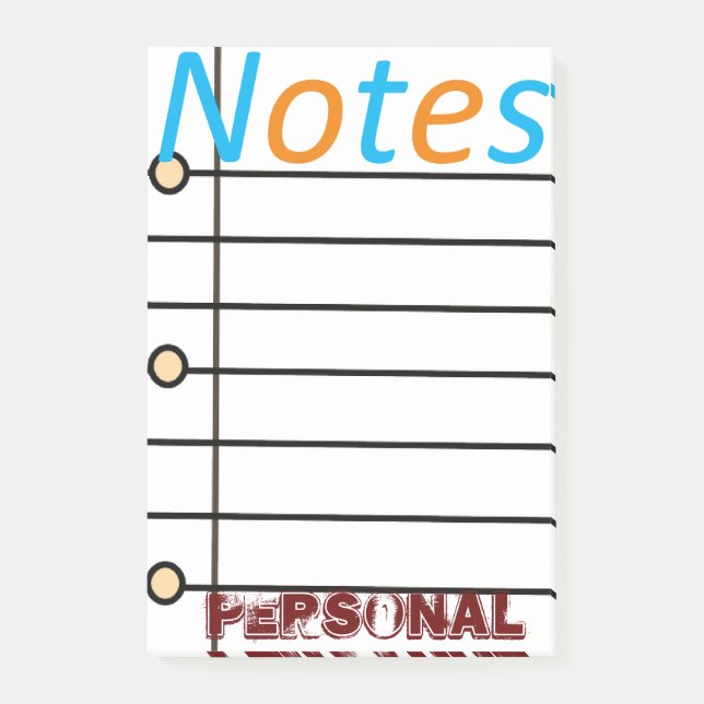 Post-it Notes Notizen (Vorderseite)