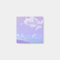 Post-It Notes Nuages Montagne pourpre paysage