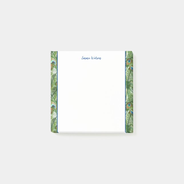 Post-it® Notes-Peacock Feathers Notes (Devant)