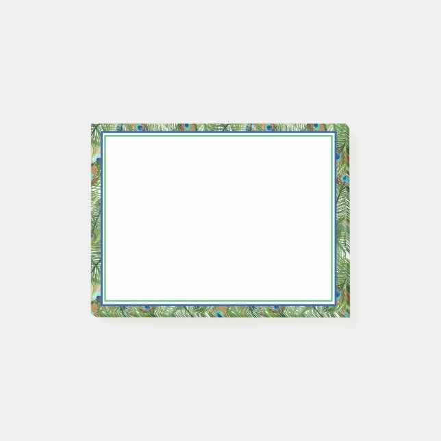 Post-it Notes-Peacock Feathers Post-it Notes (Devant)