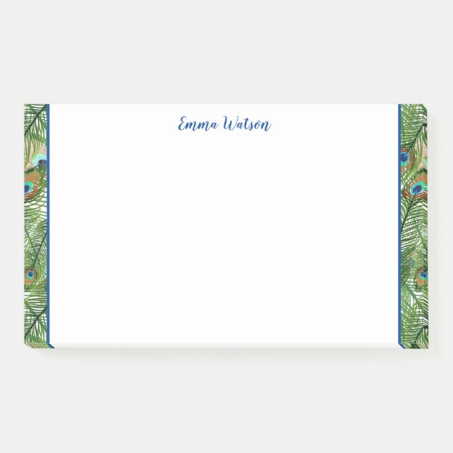 Post it Notes-Peacock Feathers Post-it Notes Klebezettel (Vorderseite)