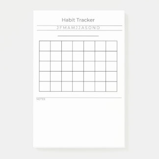 Post-it® Notes personnalisables du suivi des habitudes