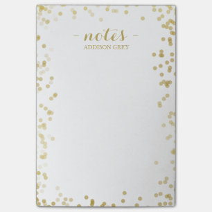Post-it® Notes personnalisées par confettis minuscules d'or