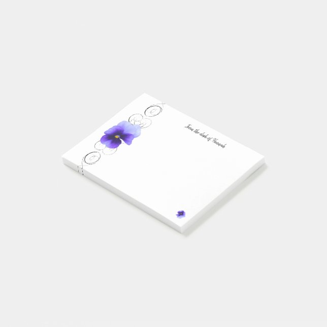 Post-it® Notes personnalisées Purple Pansy (Incliné)