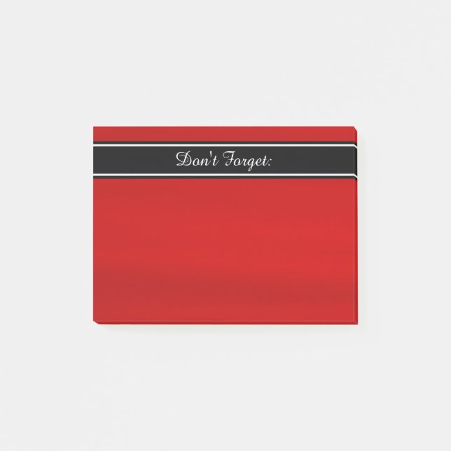 Post-it® Notes personnalisées Red Black White Post (Devant)