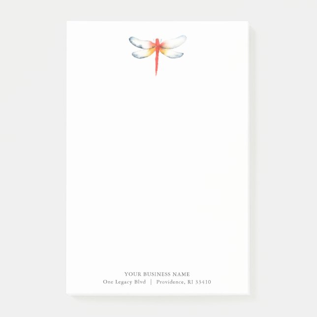 Post-it® Notes personnalisées sur l'aquarelle rouge dragoni (Devant)