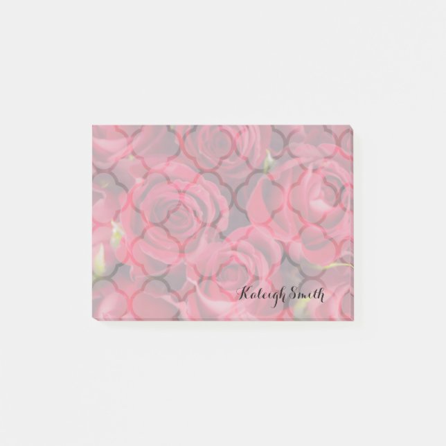Post-it® Notes personnalisées sur les roses rouges (Devant)
