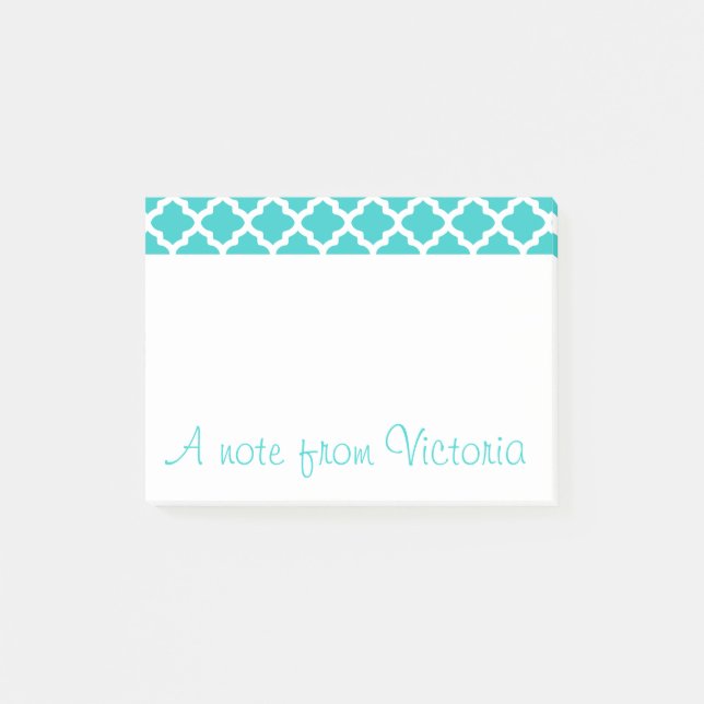 Post-it® Notes personnalisées Turquoise (Devant)