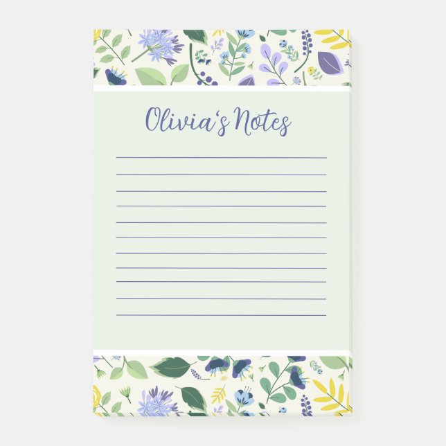 Post-it® Notes Personnelles Florales (Devant)