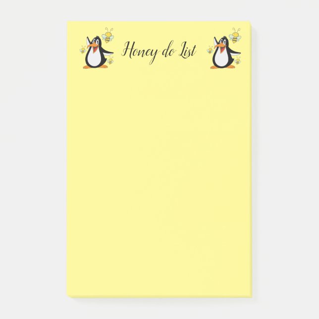 Post-it Notes Pinguin Hummel Klebezettel (Vorderseite)