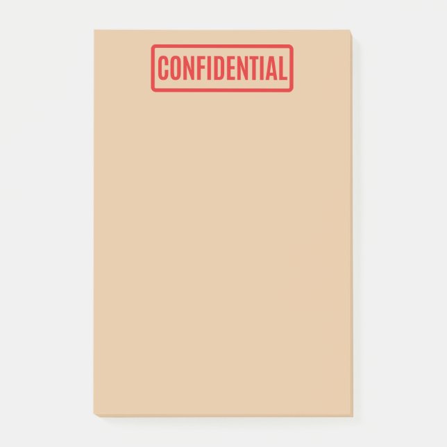 Post-it® Notes post-it confidentielles (Devant)