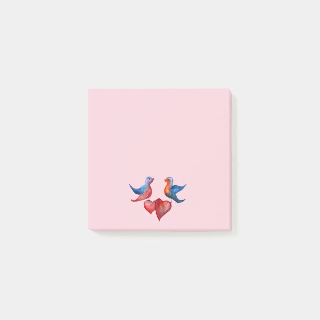 Post-it® Notes post-it d'aquarelle Inséparables (Devant)