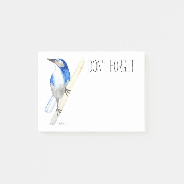 Post-it® Notes post-it de California Scrub Jay (Devant)