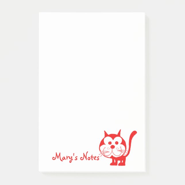 Post-it® Notes post-it de chat rouge (Devant)