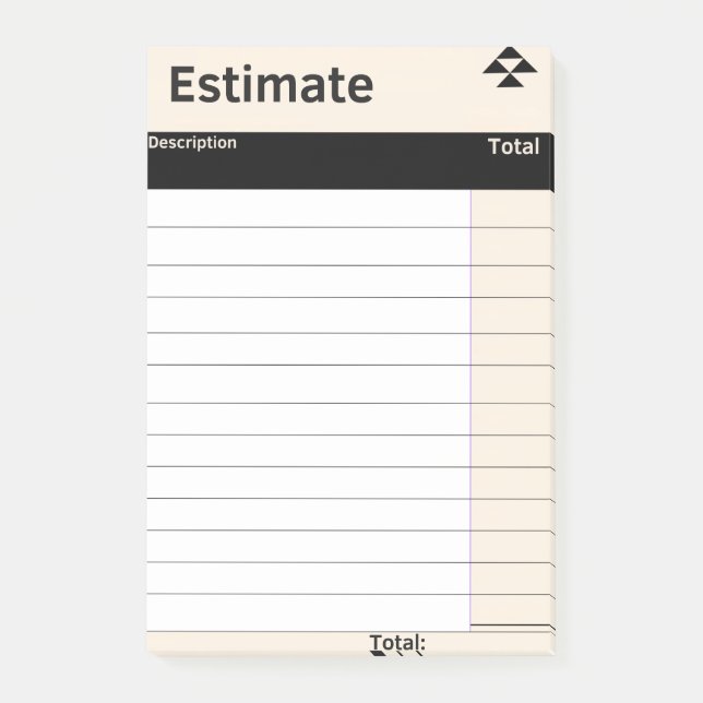 Post-it® Notes post-it de la feuille d'estimation rapide (Devant)