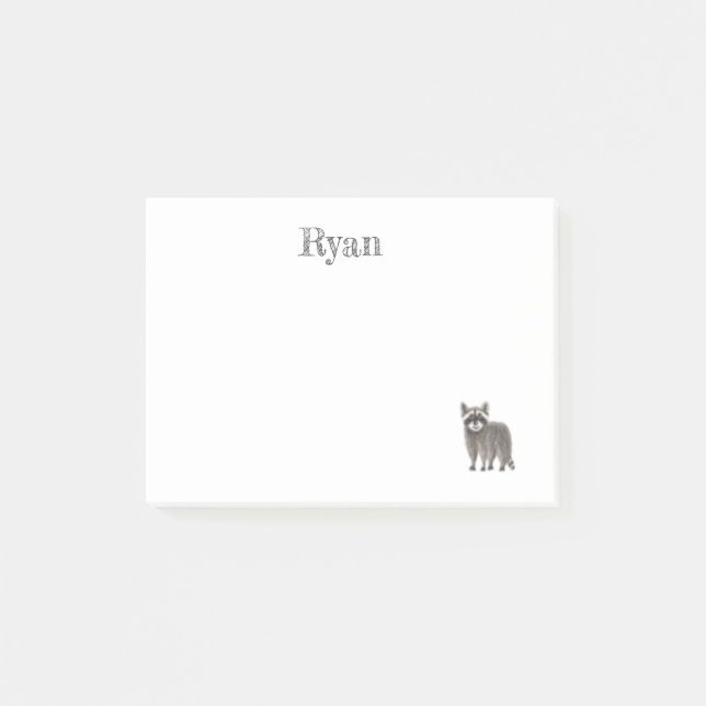 Post-it® Notes Post-it de mignon Racoon (Devant)