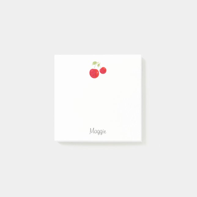 Post-it® Notes post-it des cerises d'aquarelle (Devant)