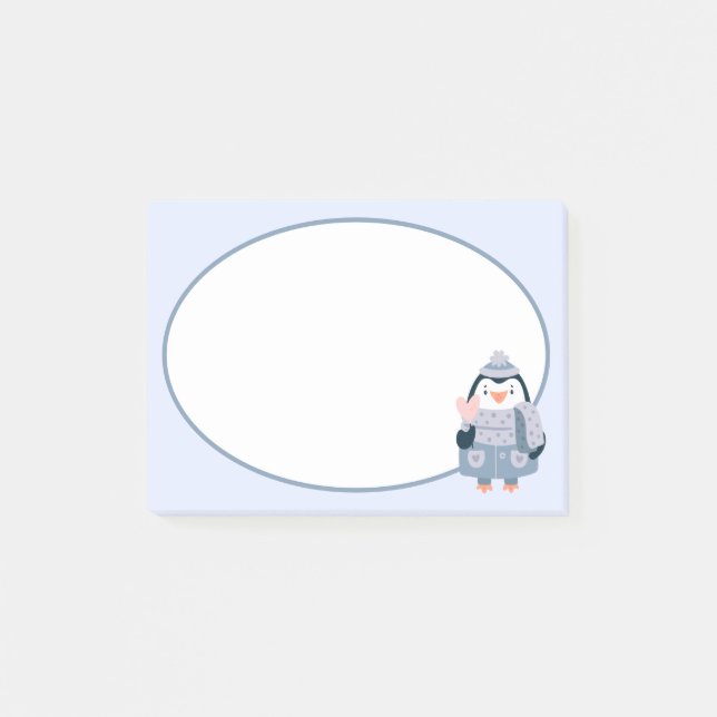 Post-it® Notes post-it du manchot d'hiver (Devant)