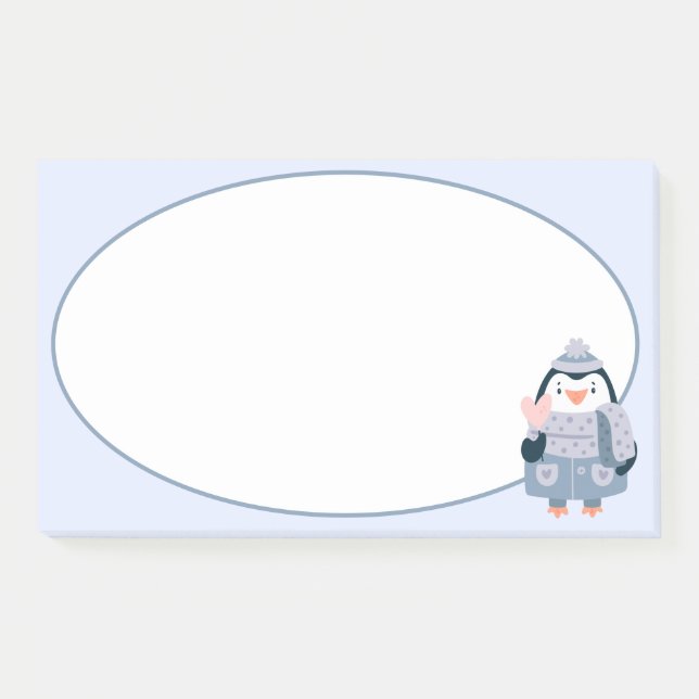 Post-it® Notes post-it du manchot d'hiver (Devant)