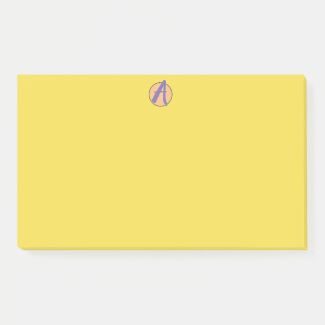 Post-it® Notes Post-it®, MONOGRAMME PERSONNALISÉ 4" x 3" (Devant)