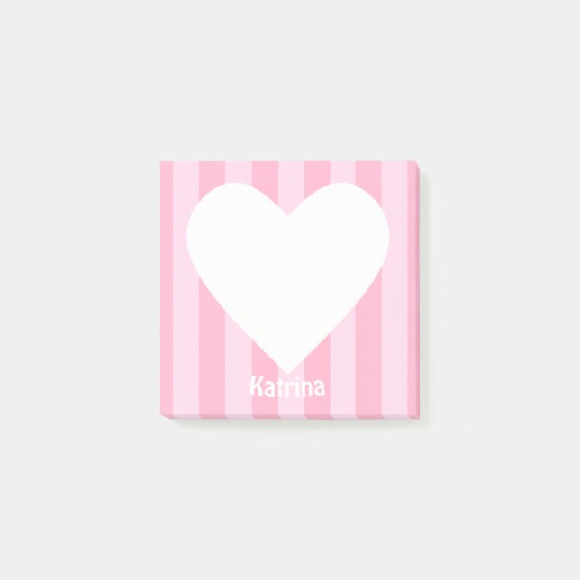 Post-it® Notes Post-it personnalisées Cute Kawaii Heart Pin (Devant)